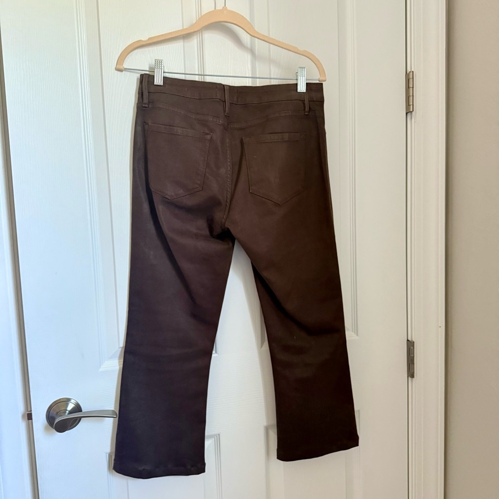 Frame Denim Chocolate Brown Le Mini Crop